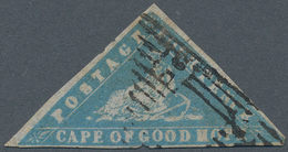 24113 Kap Der Guten Hoffnung: 1861, WOODBLOCK, 4d. Milky Blue, Fesh Colour, Close To Full Margins With Som - Kap Der Guten Hoffnung (1853-1904)