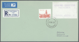 24135 Südafrika - Automatenmarken: 1983, Four Big Boxes Containing Ca. 6500-7000 (registered)-airmail-lett - Automatenmarken (Frama)
