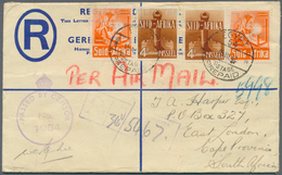 24138 Südafrika - Ganzsachen: REGISTERED LETTERS: 1915/80 (ca.), Duplicated Accumulation Of About 220 Most - Andere & Zonder Classificatie