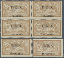 24179 Syrien: 1919, T.E.O. Overprints, 9pi. On 50c. Brown/light Blue, Lot Of Twelve Mint Copies (incl. Two - Syrië