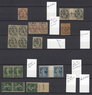 24185 Syrien: 1920/1921, FLEURONS D'ALEP (black And Red), Specialised Accumulation Of Apprx. 140 Stamps In - Syrië