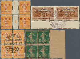 24192 Syrien: 1920-60, Collection Of Early Issues With Multiples, Blocks Of Four, Gutter Pairs, Varieties - Syrie
