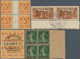 24192 Syrien: 1920-60, Collection Of Early Issues With Multiples, Blocks Of Four, Gutter Pairs, Varieties - Siria