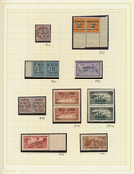 24198 Syrien: 1922/1926, OVERPRINT VARIETIES, Petty U/m Collection Of 14 Stamps Showing Overprint Varietie - Siria