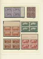 24200 Syrien: 1923/1926, INVERTED/DOUBLE OVERPRINTS, Petty U/m Collection Of Six BLOCKS OF FOUR With Inver - Syrie
