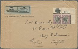 24228 Tanganjika: 1924/1935, MANDATED TERRITORY; Useful Lot Of 17 Letters, Most Of Them Registered Airmail - Tanganyika (...-1932)