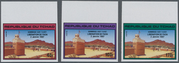 24265 Tschad: 1987, Liberation Of FADA Lot With 49 IMPERFORATE Complete Sets And Additional 100 Stamps Of - Altri & Non Classificati