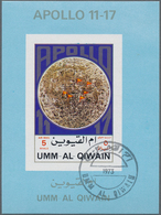 24309 Umm Al Qaiwain: 1972, APOLLO 11 To 17 Seven Different Imperforate Special Miniature Sheets In Differ - Umm Al-Qaiwain