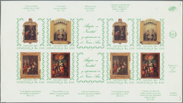 24337 Venezuela: 1987/1988, Seven Imperforated Mini Sheets Without Gum. Included Thematics Are Christmar, - Venezuela