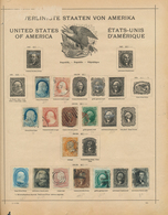 24356 Vereinigte Staaten Von Amerika: 1851/1913: Good Old-time Collection Of Mostly Used Stamps On Album P - Autres & Non Classés