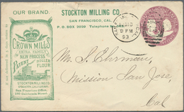 24365 Vereinigte Staaten Von Amerika: 1860/1950, Interesting Lot Of Ca. 250 Letters, Postcards, Postal Sta - Andere & Zonder Classificatie