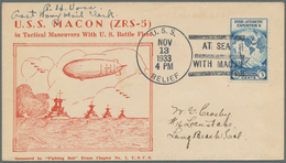24384 Vereinigte Staaten Von Amerika: 1900-1960, 41 Cards & Envelopes Including 3 Autographs, Zeplin Mail, - Autres & Non Classés