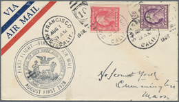 24394 Vereinigte Staaten Von Amerika: 1924-1960, Box Containing 275 Air Mail Covers / Cards, Stationery En - Sonstige & Ohne Zuordnung