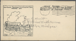 24402 Vereinigte Staaten Von Amerika: 1937-38, 58 Folded Envelopes Showing "North West Territory Celebrati - Autres & Non Classés