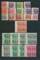 24404 Vereinigte Staaten Von Amerika: 1938/1960 (ca.), U/m Assortment Of Apprx. 850 Stamps 1938-1954 Defin - Sonstige & Ohne Zuordnung