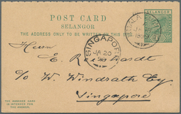 24639 Asien: 1880's-1910's Ca., More Than 40 Postal Stationery Items From Ceylon, India, Japan, Malaya And - Altri - Asia