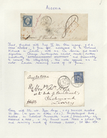 24745 Französische Kolonien: 1855/ca. 1920, 32 Franked Letters, Stationery Cards And Some Picture Postcard - Sonstige & Ohne Zuordnung