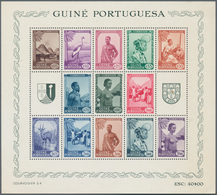24776 Portugiesische Kolonien In Afrika: 1948/1951, U/m Assortment: Angola 1948 Souvenir Sheet, Guinea 194 - Congo Portoghese