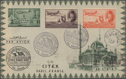 24826 Flugpost Übersee: 1949, 1 Jun, Special Flight Cairo-Citex Paris, Chacheted Envelope Bearing 2m. Oran - Altri & Non Classificati