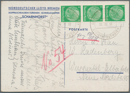 24853 Schiffspost Deutschland: 1899/1937, Kleine Kollektion Von 14 Belegen Betreffend Die Reisen Von DAMPF - Storia Postale