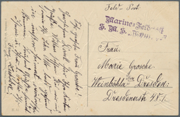 24856 Deutsche Schiffspost - Marine: 1890/1918, Partie Von Ca. 90 Belegen Aus Den Verschiedensten Regionen - Andere & Zonder Classificatie