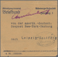 24862 Deutsche Schiffspost Im Ausland - Seepost: 1934/1935, 10 "Streckenbrief-Verbinde-Zettel" Der Strecke - Sonstige & Ohne Zuordnung