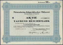 24933 Thematik: Alkohol-Bier / Alcohol-beer: 1929, Meisenheim-Schmeißbacher Mälzerei AG, Mannheim 1929, GR - Andere & Zonder Classificatie