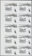 25023 Thematik: Eisenbahn / Railway: 1980, Zaire. Progressive Proofs Set Of Sheets For The Souvenir Sheet - Trains