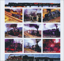 25029 Thematik: Eisenbahn / Railway: 1995 (ca.), MALI: Steam Locomotives Sets Of Nine Different Stamps In - Eisenbahnen