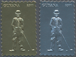 25049 Thematik: Film-Kino / Film-cinema: 1994, Guyana. Lot Containing 50 Complete Sets Of 2 Times 2 GOLD/S - Kino