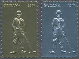 25049 Thematik: Film-Kino / Film-cinema: 1994, Guyana. Lot Containing 50 Complete Sets Of 2 Times 2 GOLD/S - Cinéma