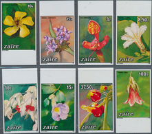 25073 Thematik: Flora, Botanik / Flora, Botany, Bloom: 1984, ZAIRE: Flowers Complete IMPERFORATE Set Of Ei - Andere & Zonder Classificatie