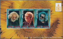 25229 Thematik: Musik / Music: 2000, MONGOLIA: Jerry Garcia (rock Music) Set Of Ten Different Special Impe - Musik