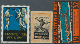 25261 Thematik: Olympische Spiele / Olympic Games: 1916/1932, Small Lot With 3 Labels For Olympics 1916 (B - Autres & Non Classés