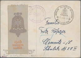 25268 Thematik: Olympische Spiele / Olympic Games: 1936/1938, German Empire. Lot Of 8 Different Postcard A - Altri & Non Classificati