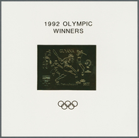 25337 Thematik: Olympische Spiele / Olympic Games: 1992, Guyana. Lot Containing 50 GOLD Souvenir Sheets An - Autres & Non Classés