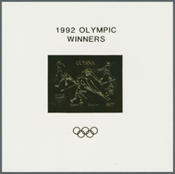 25338 Thematik: Olympische Spiele / Olympic Games: 1992, Guyana. Lot Containing 50 GOLD Souvenir Sheets An - Sonstige & Ohne Zuordnung