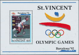 25349 Thematik: Olympische Spiele / Olympic Games: 1992, ST. VINCENT: Summer Olympics Barcelona Miniature - Sonstige & Ohne Zuordnung