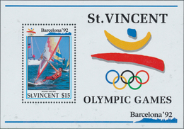 25350 Thematik: Olympische Spiele / Olympic Games: 1992, ST. VINCENT: Summer Olympics Barcelona Miniature - Sonstige & Ohne Zuordnung
