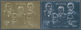 25373 Thematik: Persönlichkeiten / Personalities: 1992, Guyana. Lot Containing 100 GOLD Stamps And 100 SIL - Autres & Non Classés