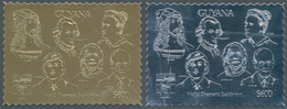 25376 Thematik: Persönlichkeiten / Personalities: 1992, Guyana. Lot Of 100 GOLD Stamps And 100 SILVER Stam - Autres & Non Classés