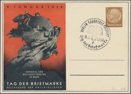 25419 Thematik: Philatelie - Tag Der Briefmarke / Stamp Days: 1939/1944: Bestand Von 380 Meist Verschieden - Dag Van De Postzegel