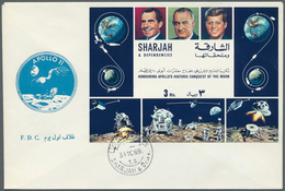 25468 Thematik: Raumfahrt / Astronautics: 1969/1971, Sharjah, Assortment Of 27 (mainly Cacheted) Envelopes - Altri & Non Classificati