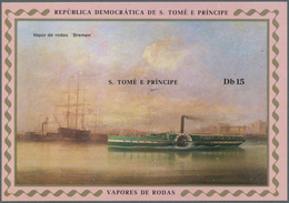 25515 Thematik: Schiffe / Ships: 1984, SAO TOME E PRINCIPE: Paddle Steamers Set Of Three Different IMPERFO - Barche