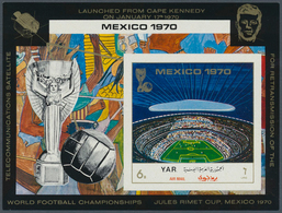 25587 Thematik: Sport-Fußball / Sport-soccer, Football: 1970, YEMEN: Football World Championship Mexico Tw - Altri & Non Classificati