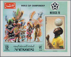 25591 Thematik: Sport-Fußball / Sport-soccer, Football: 1970, YEMEN (Kingdom): Winners Of The Football Wor - Altri & Non Classificati