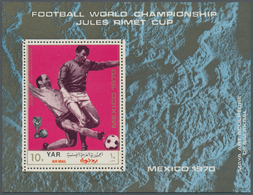 25595 Thematik: Sport-Fußball / Sport-soccer, Football: 1970, YEMEN: Football World Championship Mexico Tw - Andere & Zonder Classificatie