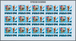 25597 Thematik: Sport-Fußball / Sport-soccer, Football: 1974, Burundi. Progressive Proofs Set Of Sheets Fo - Sonstige & Ohne Zuordnung