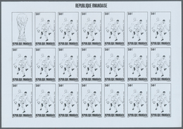 25600 Thematik: Sport-Fußball / Sport-soccer, Football: 1974, Rwanda. Progressive Proofs Set Of Sheets For - Autres & Non Classés