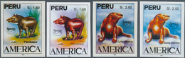 25673 Thematik: Tiere, Fauna / Animals, Fauna: 1993, PERU: Animals IMPERFORATE Set Of Two For UPAEP With 1 - Autres & Non Classés
